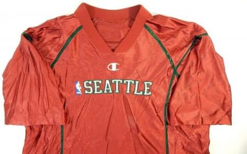2000-01 סיאטל Supersonics Pervis Ellison 29 משחק השתמש בחולצת חימום ירוקה 2 - משחק NBA בשימוש