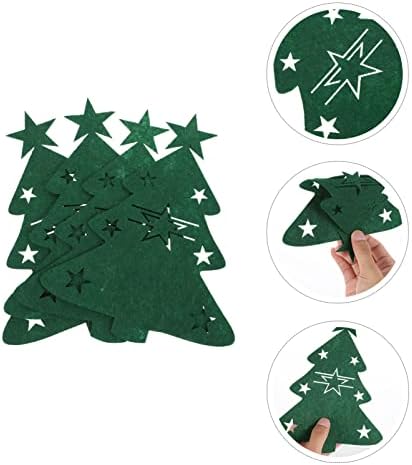 עץ חג המולד כלי כסף סכום שקיות: 4 יחידות ירוק חג המולד עץ צורת סכום מחזיקי חג כלי שולחן כיסי פאוץ דקורטיבי מזלג כף