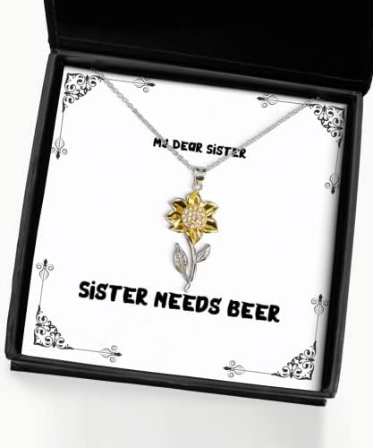 אחות זקוקה לשרשרת תליון חמניות בירה, אחות נוכחת מאחות, מוטיבציה לאחות