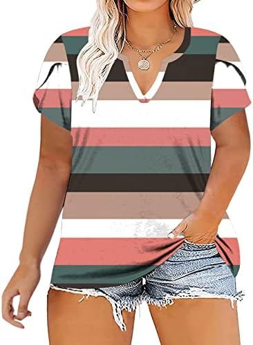 צמרות בגודל פלוס לנשים טוניקת קיץ טוניקה לבוש שרוול כותרת לבוש חולצות שמש בהוואי