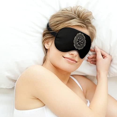 סמל מסכת עיניים מצפן נורדי עם רצועה מתכווננת לגברים ונשים לילה שינה מנמנם
