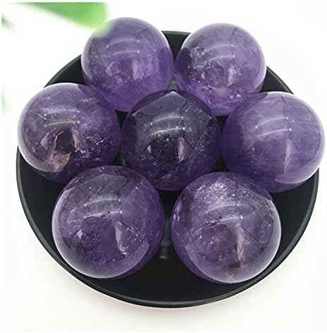 Ertiujg husong306 1 pcs כדור אמטיסט טבעי סגול קוורץ כד דגימה של כדורי ריפוי כדורי ריפוי אבנים טבעיות ומינרלים