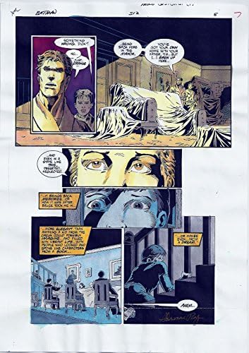 באטמן קומיקס 512 ייצור אמנות מקורי דף 5 חתם אדריאן רוי