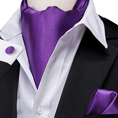 דובול עניבה עניבות לגברים עם כיס כיכר וחפתים אסקוט ומטפחת סט