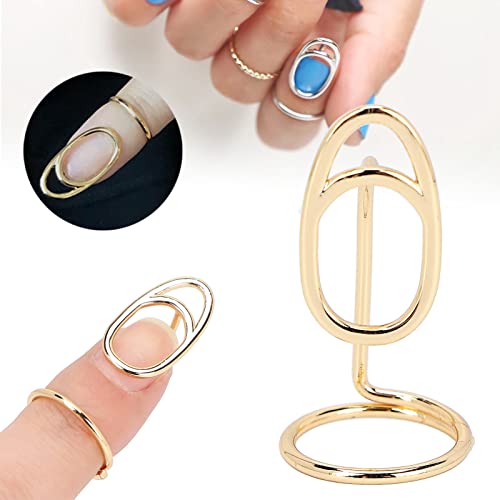 נייל אמנות ציפורן טבעות, ייחודי אופנתי נשים אצבע נייל כיסוי טבעת קישוט תכשיטי מתנה