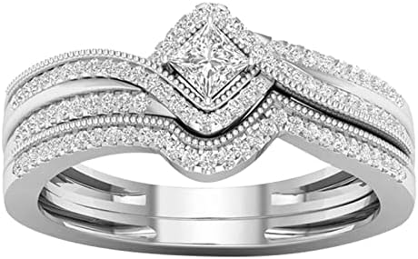 טבעות צרור נשים של טבעת לחברה מיקרו זירקון תכשיטי משובץ טבעת מתנות טבעות יד טבעות