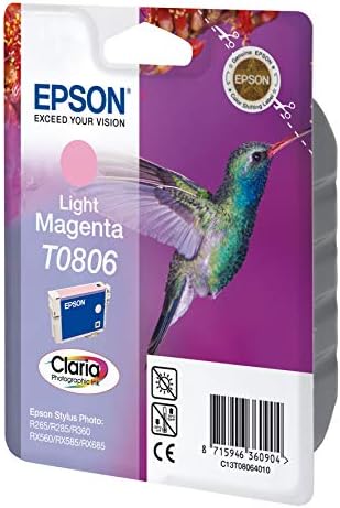 EPSON מקורי C13T08064011 T0806 עגלת דיו אור מגנטה, אמיתית, אמזון דאש מוכנה