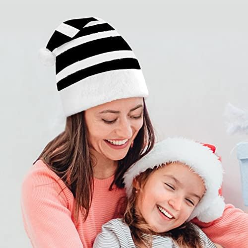 שחור צבע פסים חג המולד כובע סנטה כובע מצחיק חג המולד כובעי חג מסיבת כובעי עבור נשים / גברים