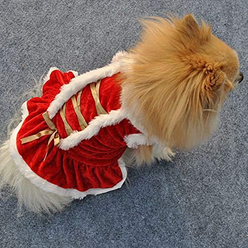 ילדה לחיות מחמד שמלת חג המולד שמלת יום בגדי קלאסי נוסף קטן כלב בגדי ספל תה קל משקל חולצה רך לנשימה גור תלבושת