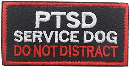שירות כלב PTSD אפודי/רתמות אל תסיח את דעתו של אפליקציות רקמות וו אטב וולאה סמל טלאי מורל צבא צבאי לכלבים וחיות מחמד