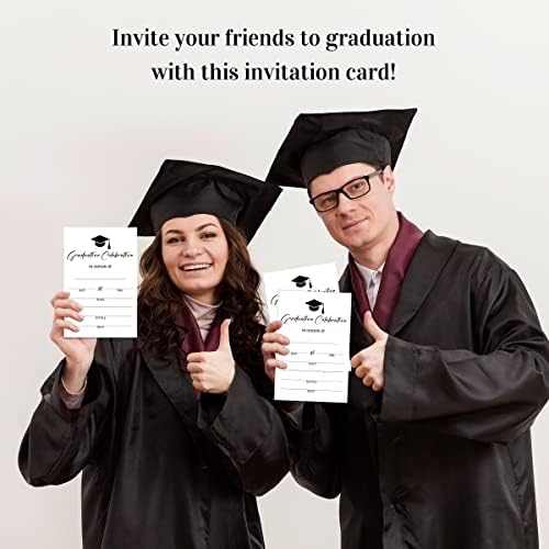 הזמנות למסיבת סיום סיום, מכללות, בית ספר תיכון, כרטיסי הכרזת סיום במכללה, ציוד מסיבות חגיגת גראד - 25 כרטיסי