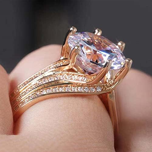 טבעות לנשים בעבודת יד תכשיטי אירוסין אבן חתונה מתנה לבן לחתוך יוקרה טבעת טבעות תכשיטי אצבע אמצעית