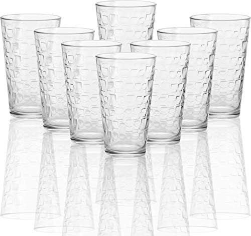 ערכת דופק של כלי מעגל של 8-15.7 גרם כוסות כוסות כוסות כוסות כוסות כוסות כוסות משקה תה קרח כוסות זכוכית למים, מיץ, בירה, 8