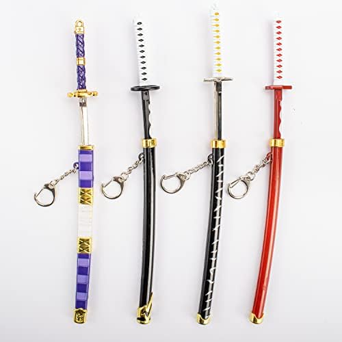 פשוט פולימר 4 יחידות יפני חרב מחזיקי מפתחות קטן פיראטים סכין מתכת דגם נשק מחזיק מפתחות עבור פיראטים תלבושות אבזרים,סט ב
