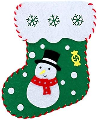 שקיות מתנה לחג המולד דקור סנטה 4 יחידות גרבי חג המולד שקיות מתנה עשה זאת בעצמך אספקת מלאכת חבילת תיק חומר