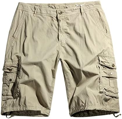 מכנסי קיץ 4 ז'וזי מכנסיים קצרים של מטען לגברים רגועים מרובי כיסים עבודה קצרה חיצונית ללבוש מכנסיים קצרים בכדורסל לנוער