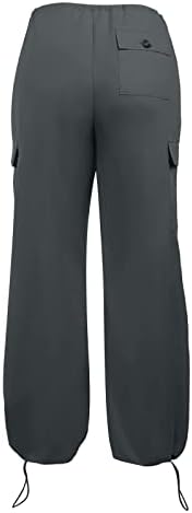 מכנסי מצנח לנשים מכנסי מטען נשים באגי י2 ק נמוך מותן רחב רגל רחב מכנסיים רצים רגועים