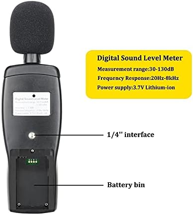 Genigw דיגיטלי רמת רעש רמת מד דציבלים בודק שמע 30 ~ 130 DBA צבע LCD תצוגת רכב מיקרופון DB METER