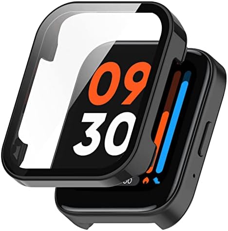 Awaduo Smartwatch כיסוי מלא כיסוי מחשב מגן על כיסוי מגן עם מגן מסך זכוכית מזג תואם ל- Realme Watch 3, רך ועמיד