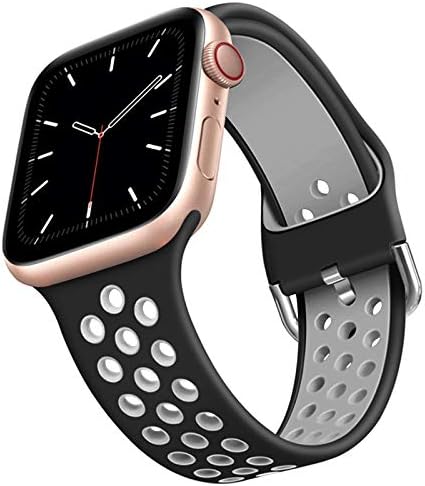 תואם להקת Apple Watch 44 ממ 42 ממ 40 ממ 38 ממ סיליקון רך סיליקון רצועת רצועת כף יד רצועת כף היד תואמת לסדרת IWatch