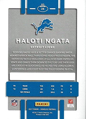 2017 Donruss 28 Haloti Ngata Detroit Lions כרטיס כדורגל