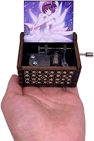 Youtang Elfen Lied Music Box חרוט עץ מיני ארכובה יד מודפסת קופסה מוזיקלית לחג המולד, מתנת יום הולדת, תמונה 4