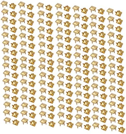 חדש LON0167 200 יחידות 5 ממ צורה מרובעת נייר בראד אטב טון זהב להגדרה לריכוז DIY מלאכת DIY (200 Stücke 5 ממ Quadratische צורה