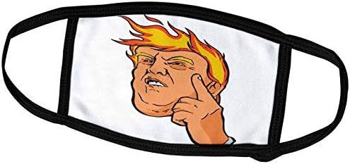3רוז קאסי פיטרס אמנות דיגיטלית-טראמפ עם שיער על אש - כיסויי פנים