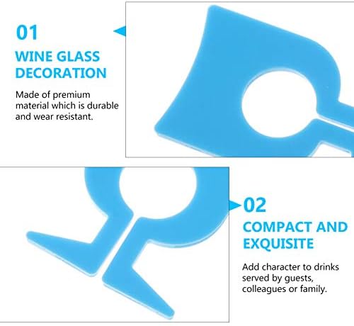 בסטונזון זכוכית כוס זכוכית כוס 32 יחידות יין זכוכית זכוכית סמן תוויות יין זכוכית מזהי לשימוש חוזר זכוכית מזהים קסמי סיליקון