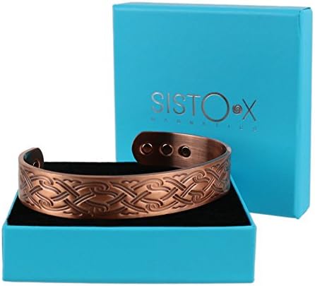 Sisto-X Chunky Copper צמיד מגנטי/גלי צמיד עיצוב מאת Sisto-X® 6 מגנטים בריאות NDFEB XL