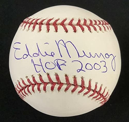 אדי מוריי החתימה בייסבול זליג אוריולס חתימה HOF 2003 כתובת JSA - כדורי חתימה