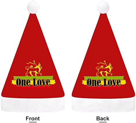ראסטאפארי אחד אהבת חג המולד כובע סנטה כובעי חג המולד עץ קישוטי חג דקור מתנות למבוגרים נשים משפחת גברים