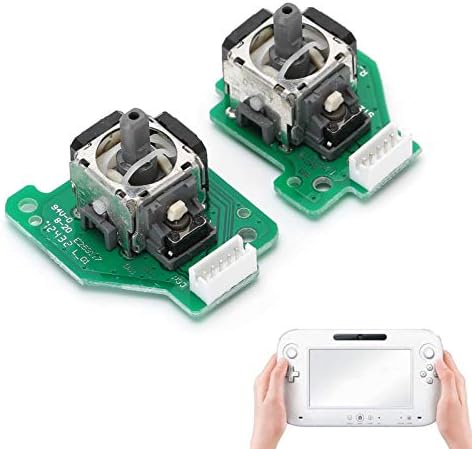 החלפת Heiezoki אנלוגית אנלוגית עם לוח PCB עבור Nintendo Wii U, תלת מימד שמאל ימני מקל אנלוגי תיקון עבור Nintendo Wii U Controller