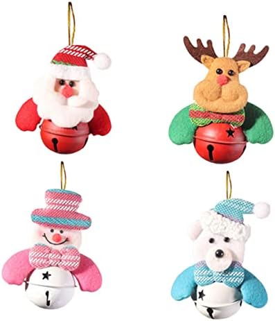 צעצועים 4 יחידות חג המולד פעמון תליון אדורוס פארה קישוט קישוטי מיני קישוטים תלויים בפעמונים דלתות תליונים