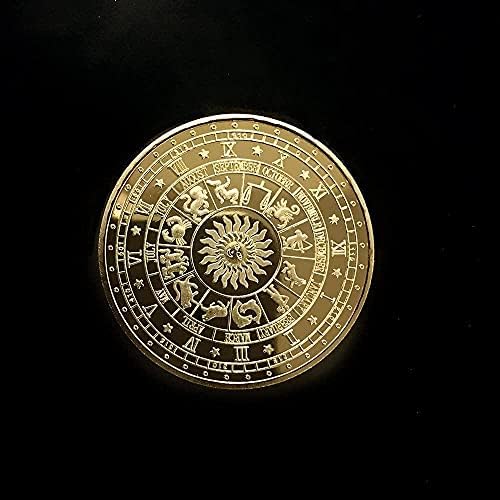 מתכתי הנצחה מטבע עשר כוכבים מזל זהב מטבעות הנצחה מטבע מחזיק מטבע זיכרון