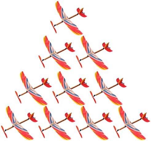 10 יחידות גומיות מטוסים מונע מטוסים דגם צעצועים חיצוניים מקורה לילדים ילדים