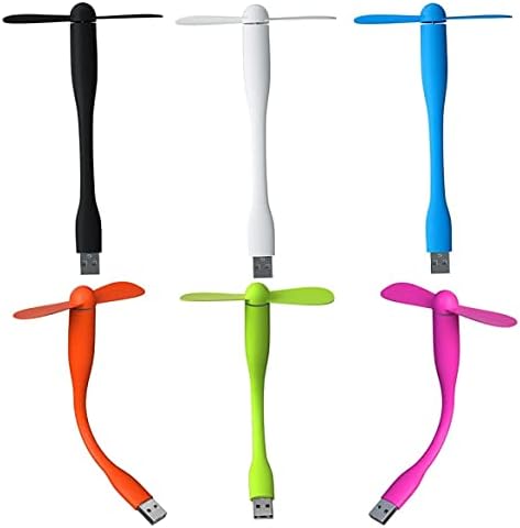 Eaarliyam USB מאוורר שולחן עבודה, 6 מאווררי USB מיני חבילה, מאוורר נייד, מאוורר קירור צוואר גמיש, מאוורר נסיעות