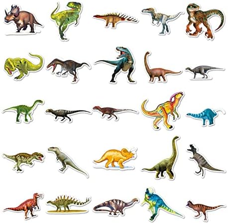 מדבקות דינוזאור-50 יחידות דינוזאור מדבקות אסתטיות ויניל מחשב נייד מדבקות סקייטבורד מדבקות עמיד למים דינוזאור מדבקות נושא