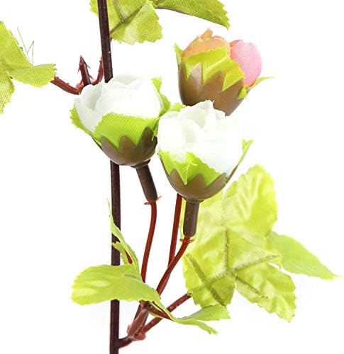 01 02 015 פרחי ראטאן גרלנד, פרחים מלאכותיים מעשיים קלים, זר, חדר חיים לחתונות