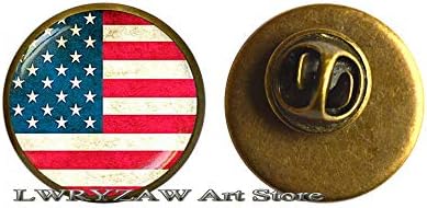 סיכת דגל אמריקאית, סיכת כוכבים ופסים, סיכה פטריוטית, אמריקה ארצות הברית 4 ביולי ארט סיכה, M204