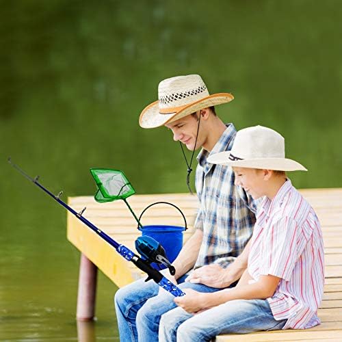 מוט דיג של ווידדן לילדים, עמודי דיג ניידים לילדים טלסקופיים לבנים ובנות, ערכת משולבת חכה וגלגלים עם קופסת התמודדות