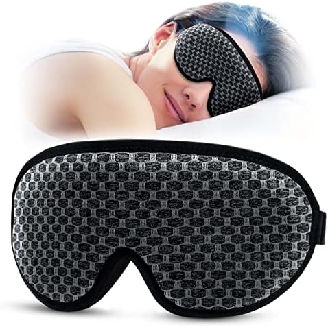 מסכת שינה של Doimeri - מסכת עיניים תלת מימדית משודרגת לנשים, חסימת אור נוחה חוסמת מסכת שינה עם רצועה מתכווננת