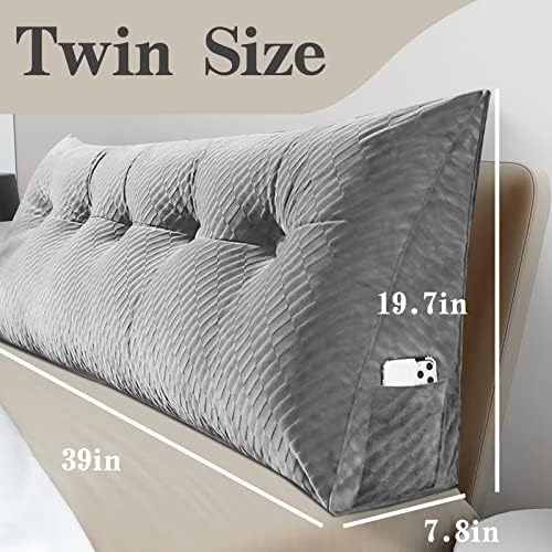 Tobengda Wedge Pillow Peadboard Peadboard Twin, Belster Triangular Pitwoard Modienting תמיכה בקריאת משענת גב כרית טריז למיטת