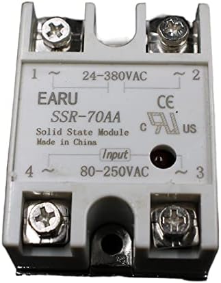 מודול ממסר של מצב מוצק אקסונגי SSR-70AA SSR-70 AA SSR 70A 80-250VAC קלט ל- 24-380VAC בקרת תעשייה בתעשייה