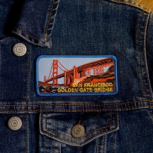 טלאי גשר שער הזהב של סן פרנסיסקו עם דבק ברזל -על - אפליקציה רקומה בקליפורניה