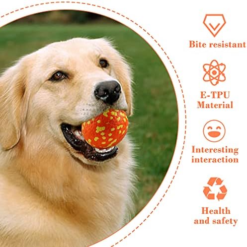 Hoydate 2.7 אינץ 'כדור כלבים אינטראקטיבי כלב צעצועים לעיסה עבור צעצועים אגרסיביים של כדורי מים אגרסיביים להביא