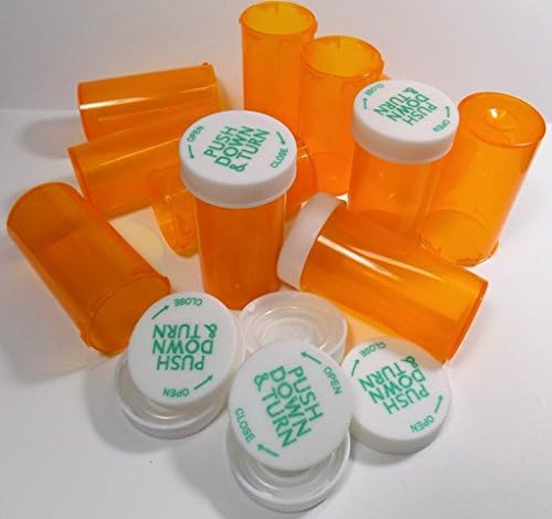 בקבוקונים/בקבוקי מרשם פלסטיק עם כובעים 13 דרם גודל-אבר-תרופות כמות כמות 25-1000