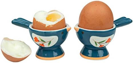 - 2 יחידות חמוד ציפור צורת קרמיקה ביצת כוסות לביצים רכות - לארוחת בוקר בראנץ ' ביצה רכה מחזיק מיכל סט סט מטבח,