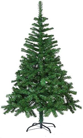 ZPEE 5ft עץ חשוף עץ חג המולד, חומר PVC עץ אורן צירים מלאכותי עם קישוט עמדת מתכת מתאים לקישוט מתאים למקורה -1.5 מ '
