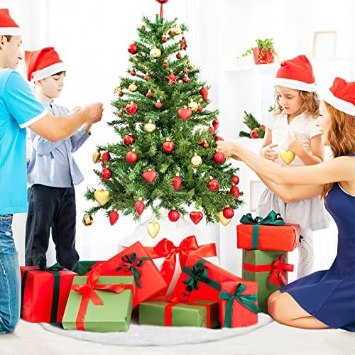 עץ חג המולד של TNIKSKY עץ חג המולד קטיפת עץ חג קישוטים לקישוט לחג שמח 73-75 סמ